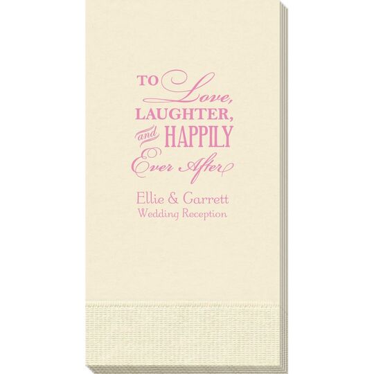 To Love Laughter Happily Ever After Guest Towels